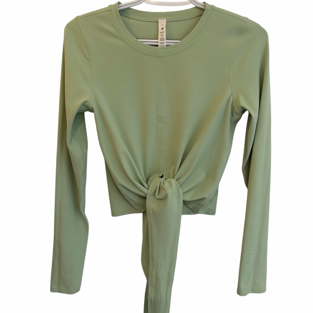 Lululemon Sage Long Sleeve Knot Front Top size 6